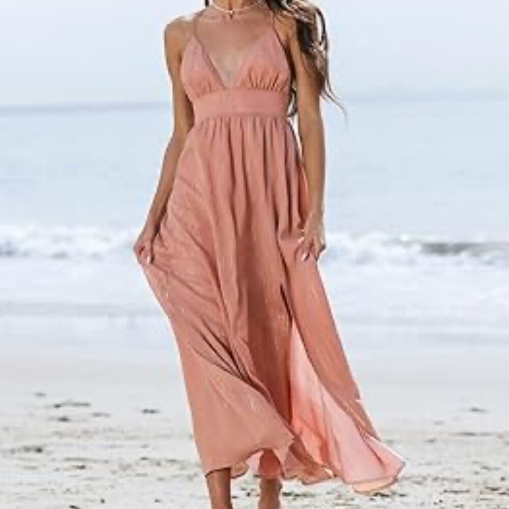 Cupshe Light Mauve Rayon Dress – Size Small